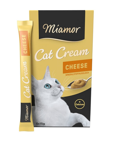 MIAMOR Cat CheeseCream su sūriu  5x15ml