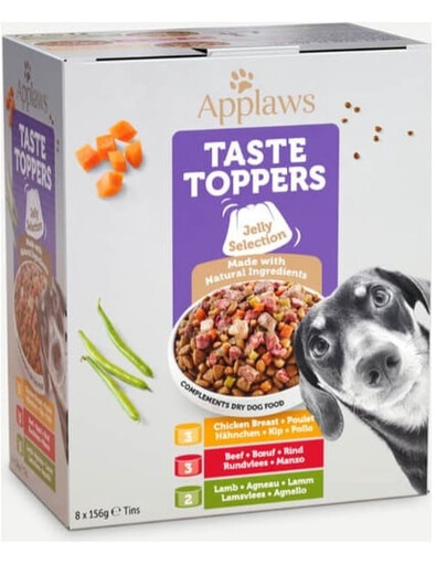 APPLAWS Dog Tin Jelly Multipack mišrių skonių drebučiuose šunims 32 x 156 g