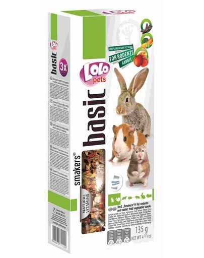 Lolo Pets Smakers MIX 1 žiurkėnams 135 g