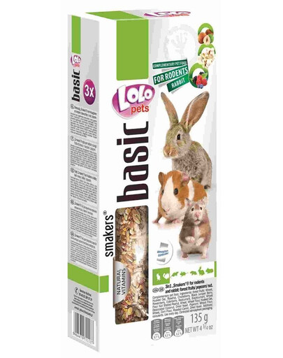 Lolo Pets Smakers MIX 2 žiurkėnams 135 g