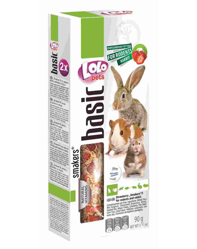 Lolo Pets Smakers su žemuogėmis graužikams 90 g