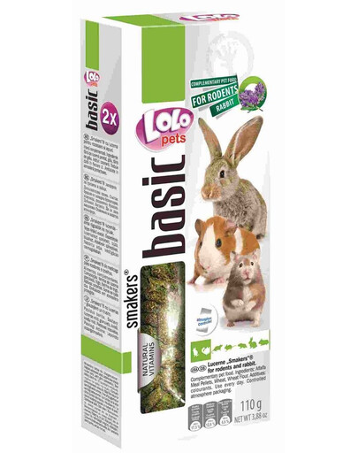 Lolo Pets Smakers su liucerna žiurkėnams 110 g