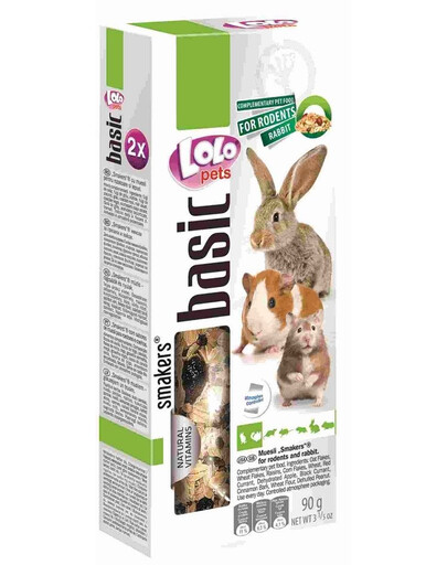 Lolo Pets Smakers su dribsniais graužikams ir triušiams 90 g