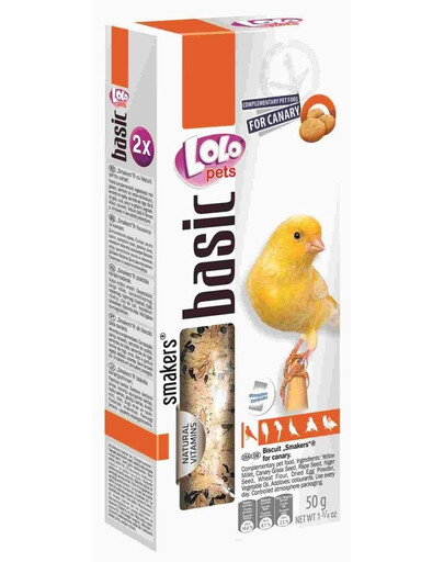 Lolo Pets Smakers su biskvitu kanarėlėms 50 g