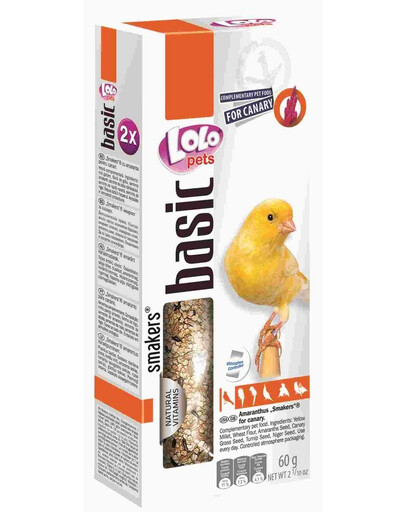 Lolo Pets Smakers su burnočiais kanarėlėms 60 g