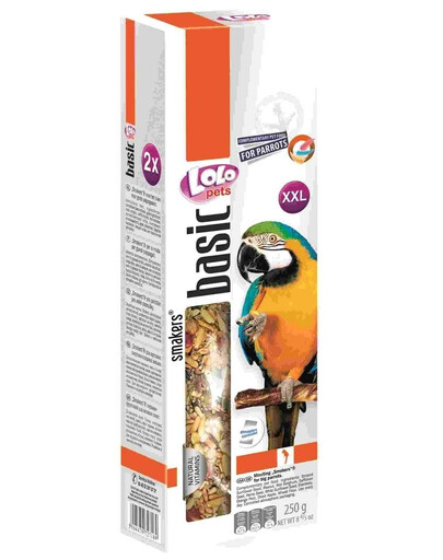 Lolo Pets Smakers didelėms papūgoms nuo plunksnų metimo 250 g