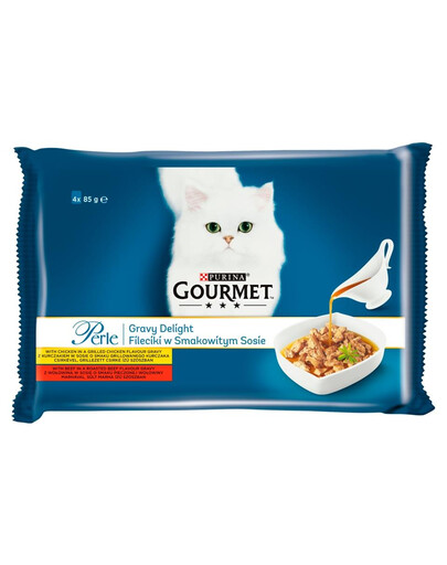 GOURMET Perle Gravy Vištiena jautiena 4X85 g