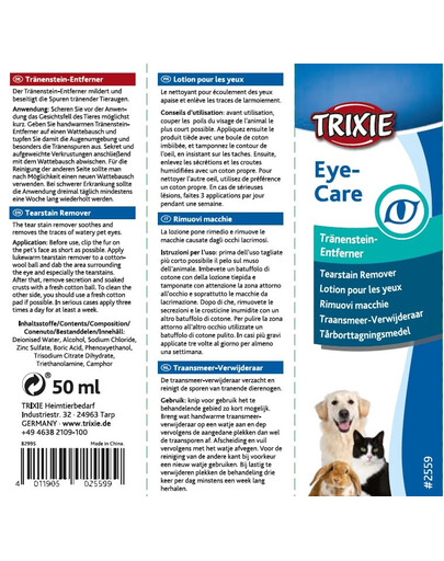 Trixie priemonė lašai valyti akių sritį 50 ml