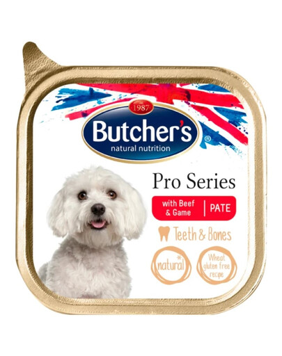 BUTCHER'S Pro Series Teeth&Bones jautienos ir elnienos paštetas 150 g