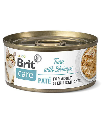 BRIT Care Cat Adult Sterilised tunas su krevetėmis 70 g
