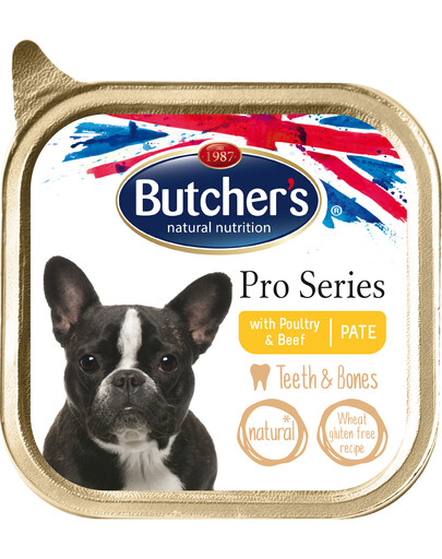 BUTCHER'S Pro Series Teeth&Bones paukštienos ir jautienos paštetas 150 g