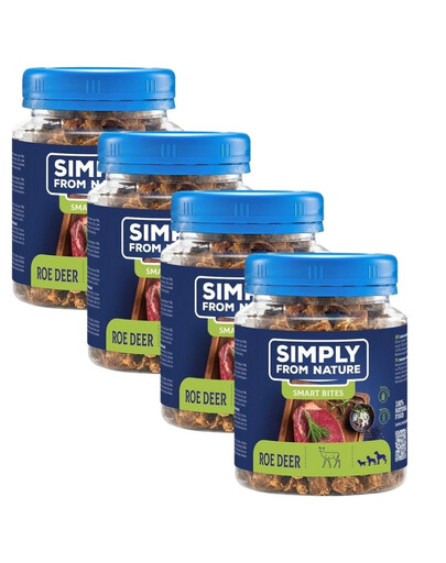 SIMPLY FROM NATURE Smart Bites Šunų šėryklėlės šunims 4x130g