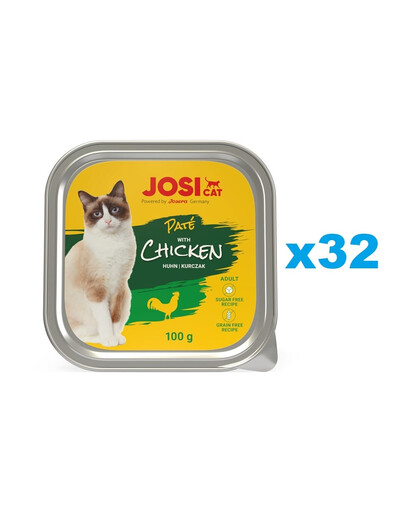 JOSERA JosiCat Vištienos paštetas katėms 32x100g
