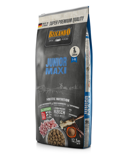 BELCANDO Junior Maxi L-XL 12.5 kg sausas maistas didelių veislių šunims nuo 4 mėnesių amžiaus
