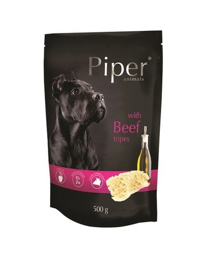 DOLINA NOTECI PIPER Animals su jautienos skrandžiais 500g šlapias šunų maistas