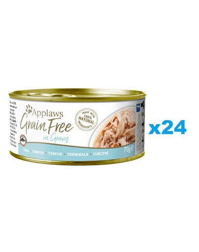 APPLAWS Cat Adult Grain Free in Gravy Tuna tunas padaže 24x70 g