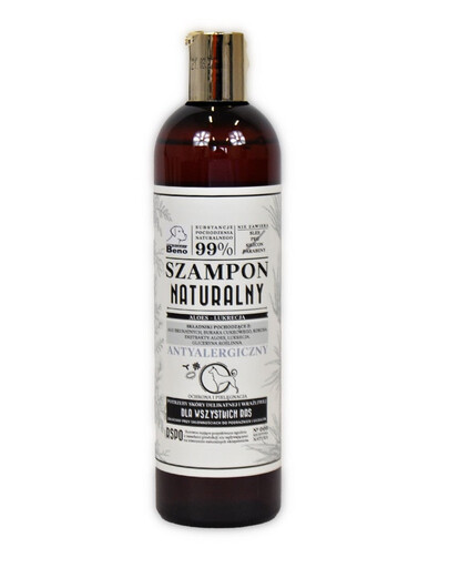 SUPER BENO Natūralus antialerginis šampūnas 300 ml visoms veislėms