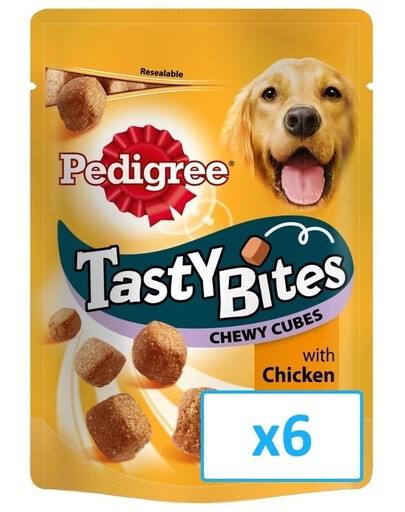 Pedigree Tasty Bites Chewy Cubes 6 X 130 g