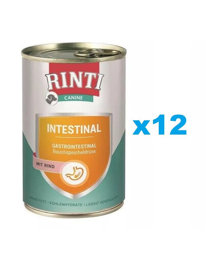 RINTI Canine Intestinal beef 12 x 400 g jautiena