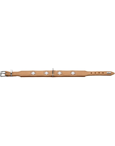 HUNTER Swiss odinis antkaklis dydis XS (32) 24-28,5/2,6 cm smėlio spalvos