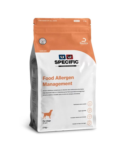 SPECIFIC Dog CDD-HY Food Allergen Management 2 kg hidrolizuotas ėdalas, skirtas įvairaus amžiaus alergiškiems šunims