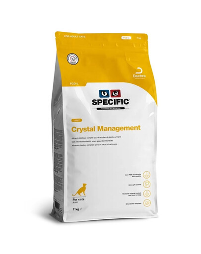 SPECIFIC Cat FCD-L Crystal Management 7 kg antsvorį turinčioms katėms skirtas maistas nuo virškinimo