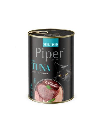 DOLINA NOTECI PIPER Sterilizuotas drėgnas kačių ėdalas su tunu 400g