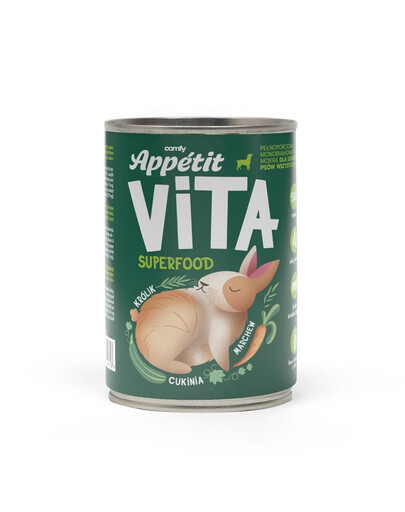 COMFY APPETIT VITA Superfood Rabbit 400g monoproteinų ėdalas šunims