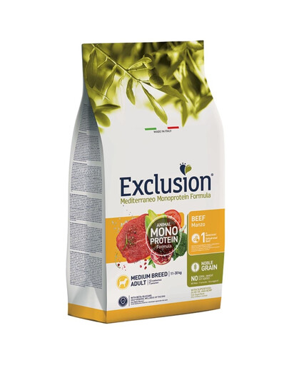 EXCLUSION MonoProtein Noble Grain medium breeds dogs jautiena vidutinių veislių šunims 12 kg