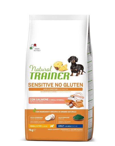 TRAINER Natural Sensitive No Gluten Small Toy Adult su lašiša 7kg