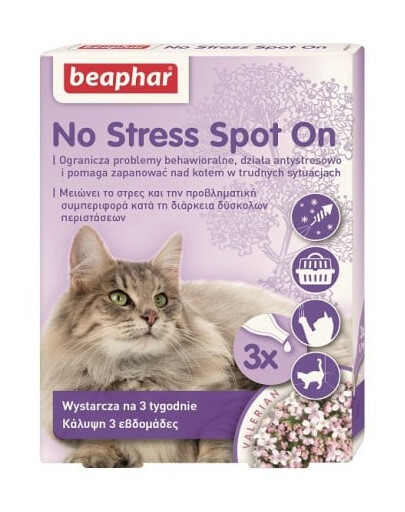 BEAPHAR No Stress Spot On Katėms 0,4 ml x3