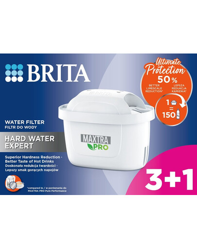 BRITA MAXTRA PRO Hard Water Expert 3+1 (4 vnt.) vandens filtras