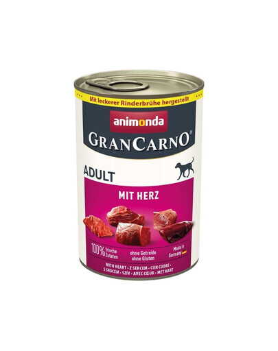 ANIMONDA GranCarno Adult jautiena ir širdys 400g