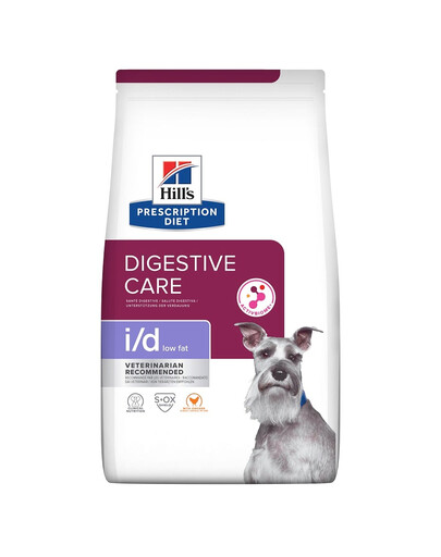 HILL'S Prescription Diet Canine i/d Low Fat Digestive Care Chicken 4 kg šunims su jautria virškinimo sistema