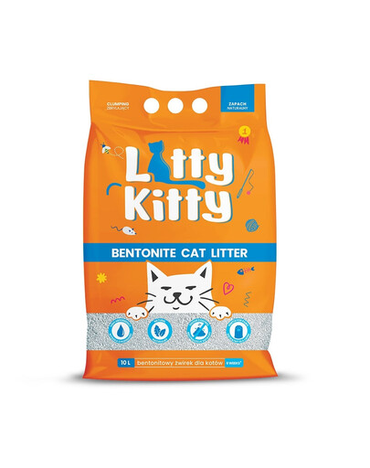 LITTY KITTY Bentonite Natūralus bentonito kraikas 10 l (8 kg)