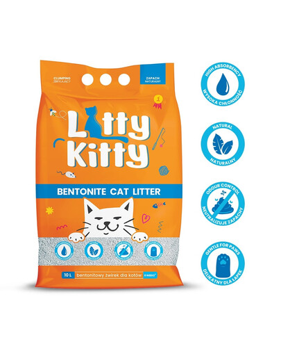 LITTY KITTY Bentonite Natūralus bentonito kraikas 10 l (8 kg)