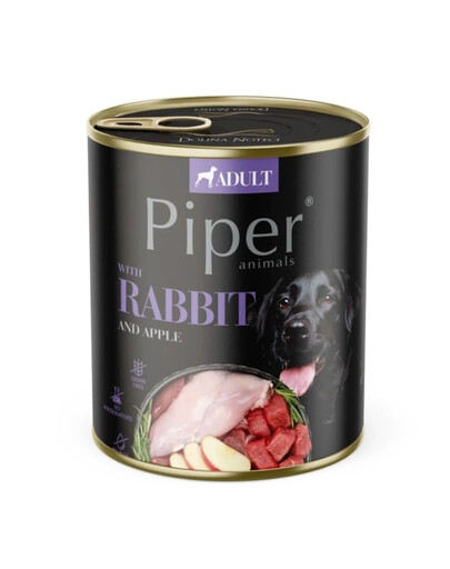 PIPER su triušiena ir obuoliais 800g drėgno šunų ėdalo