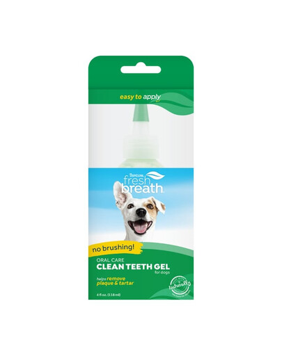 TROPICLEAN Fresh Breath Clean Teeth Burnos priežiūros gelis šunims 118ml Burnos higienos gelis šunims