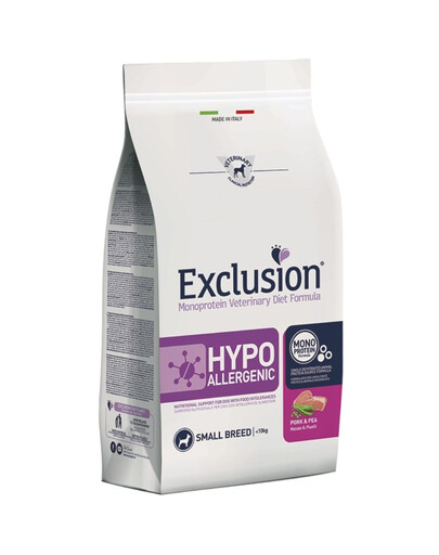 EXCLUSION Hypoallergenic small breeds su kiauliena mažoms veislėms 2 kg