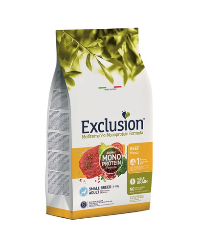 EXCLUSION MonoProtein Noble Grain small breeds dogs jautienos pašaras mažoms veislėms 2 kg
