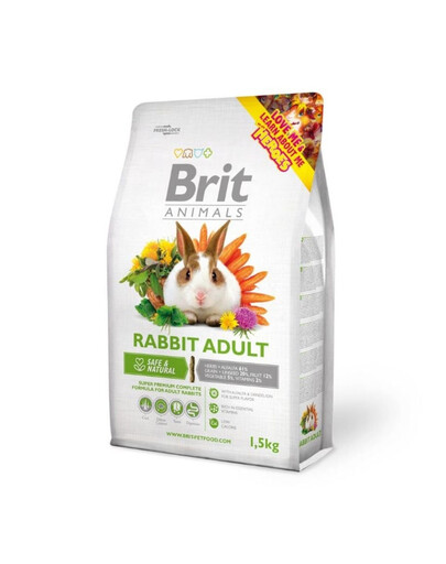 BRIT ANIMALS Rabbit Adult Complete 1,5 kg suaugusiems triušiams