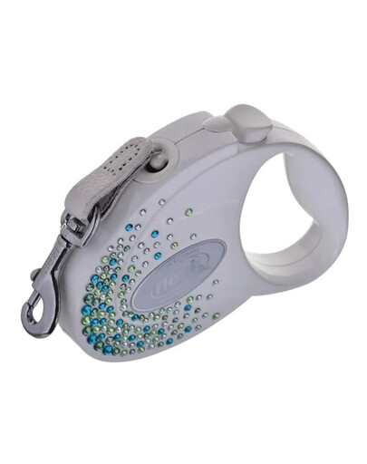 FLEXI Glam Splash Leaf S Juosta 3 m balta