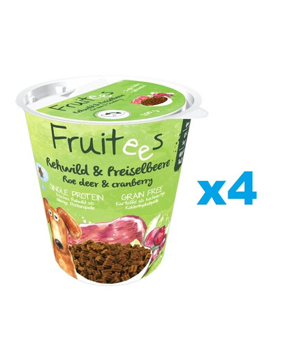 BOSCH Fruitees Snack šernienos ir spanguolių dresiruokliai šunims 4 x 200 g