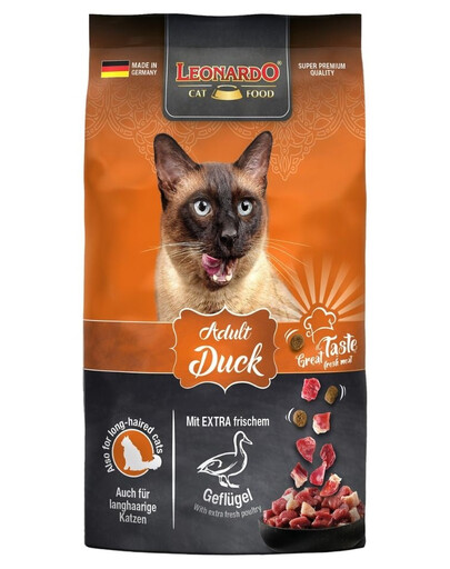 LEONARDO Adult Duck Rice sausas kačių ėdalas 0,3 kg