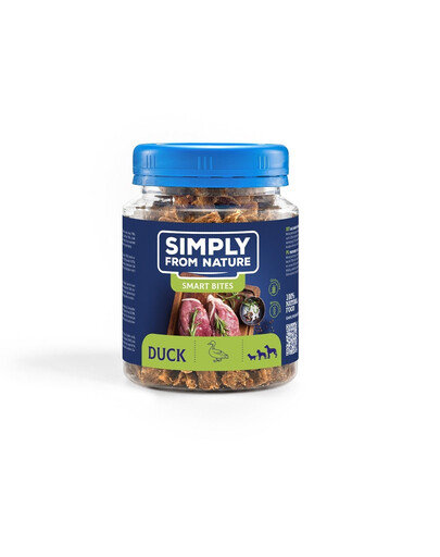 SIMPLY FROM NATURE Smart Bites Duck Trainers šunims 4 x 130 g (3+1 NEMOKAMAI)
