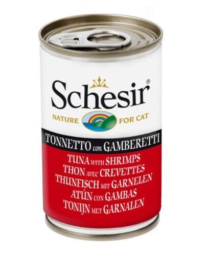SCHESIR Tunas su krevetėmis kačių maistas 140 g