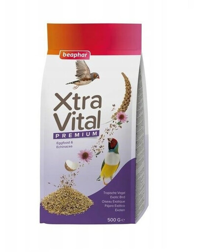 BEAPHAR XtraVital Exotic Bird 500 g aukščiausios kokybės maistas egzotiniams paukščiams