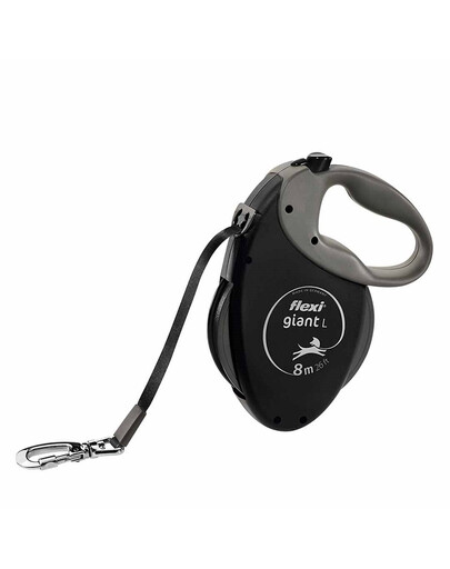 FLEXI Giant Plus pavadėlis L 8 m 50 kg juodas