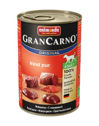 Animonda Grancarno Adult 400 g suaugusių šunų konservai su jautiena