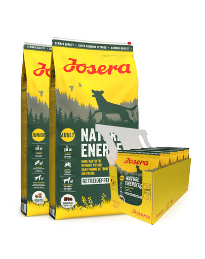 JOSERA Nature Energetic 2 x 12,5kg suaugusiems aktyviems šunims + 5 x 900g NEMOKAMAI